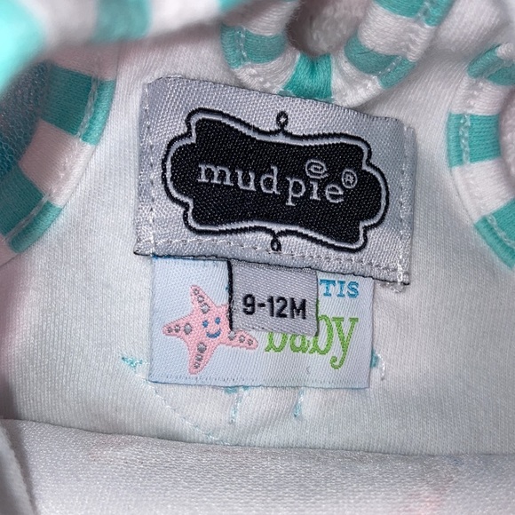 Mud pie for Atlantis mermaid tank top ruffle bottom set 9/12m - Picture 9 of 11